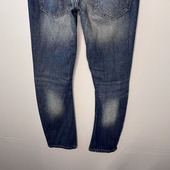 Zara D1975 Straight Leg Jeans Women's  Distressed Ankle Length Size 4 Relaxed - Picture 6 of 9